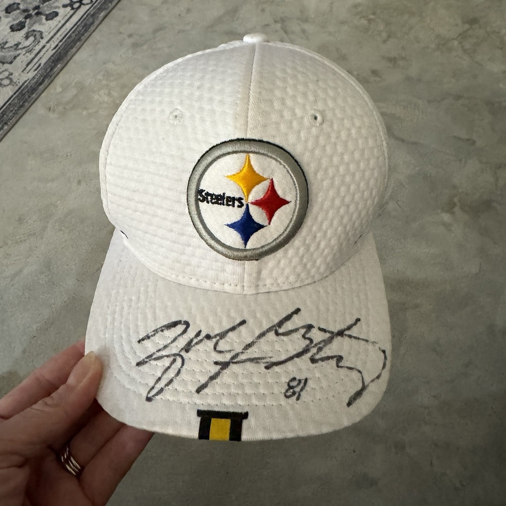 Zach Gentry Signed Pittsburgh Steelers New Era 9FIFTY Snapback Hat Cap #81